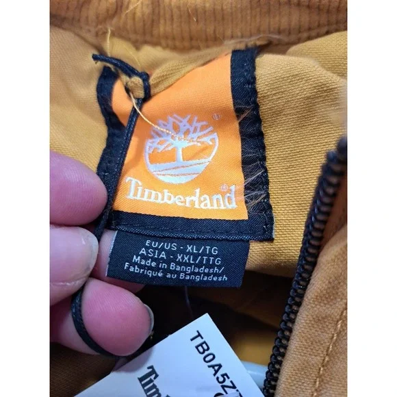 Timberland Strafford Washed Canvas XL Jacket in the wheat color